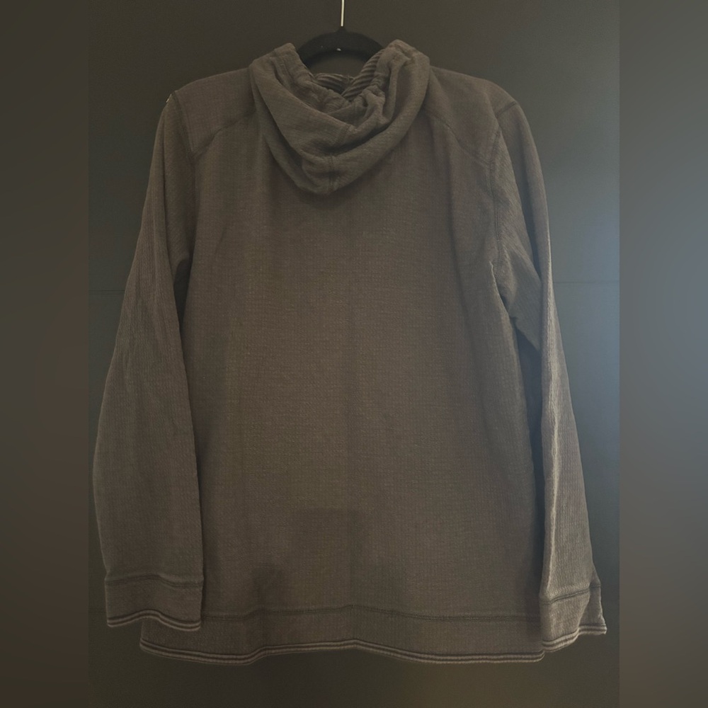 Prana Gray Zip Up Jacket with Hood - Picture 3 of 4